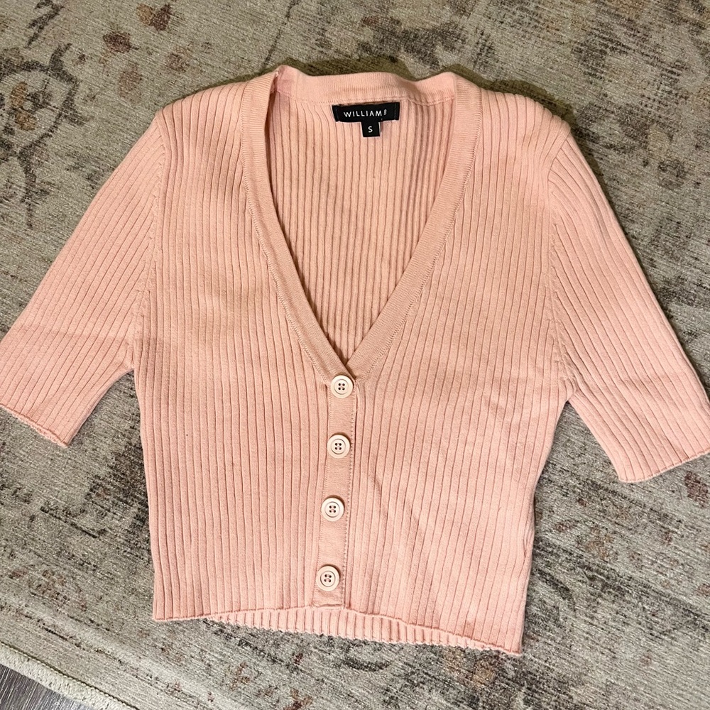 Pink Button Up Tee Shirt